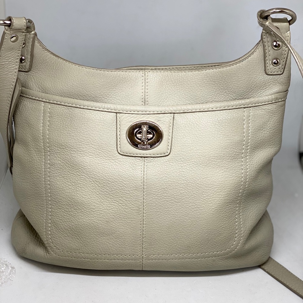 COACH Penelope Leather Grey Crossbody Bag